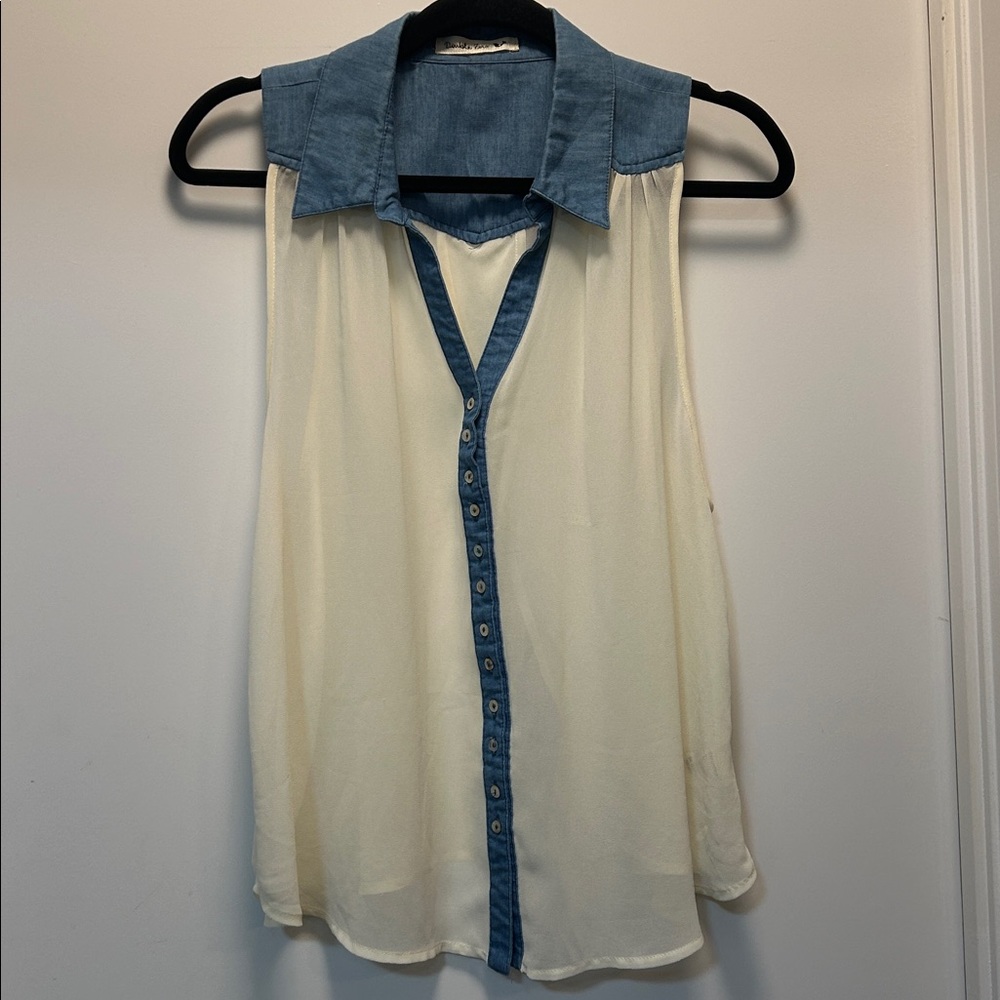 Double Zero Blue Denim Top